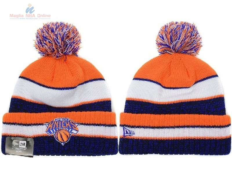 Acquista Cappelli di lana 2017 New York Knicks Arancia Bianco Blu