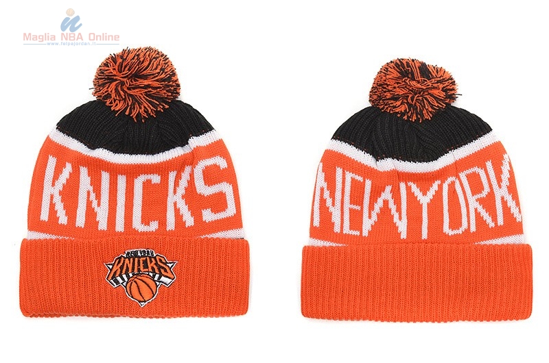 Acquista Cappelli di lana 2017 New York Knicks Arancia Bianco