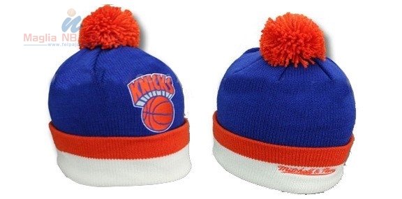 Acquista Cappelli di lana 2017 New York Knicks Arancia Blu Bianco