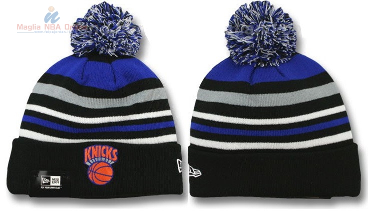 Acquista Cappelli di lana 2017 New York Knicks Bianco Blu Striscia