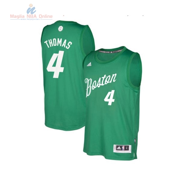 Acquista Maglia NBA Boston Celtics 2016 Natale #4 Thomas Verde