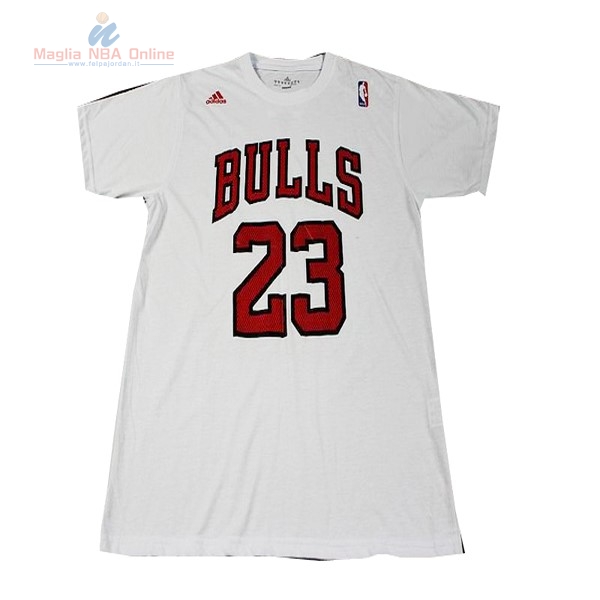 Acquista Maglia NBA Chicago Bulls Manica Corta #23 Jordan Bianco