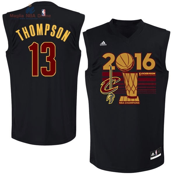 Acquista Maglia NBA Cleveland Cavaliers 2016 Campionato Finali #13 Tristan Thompson Nero