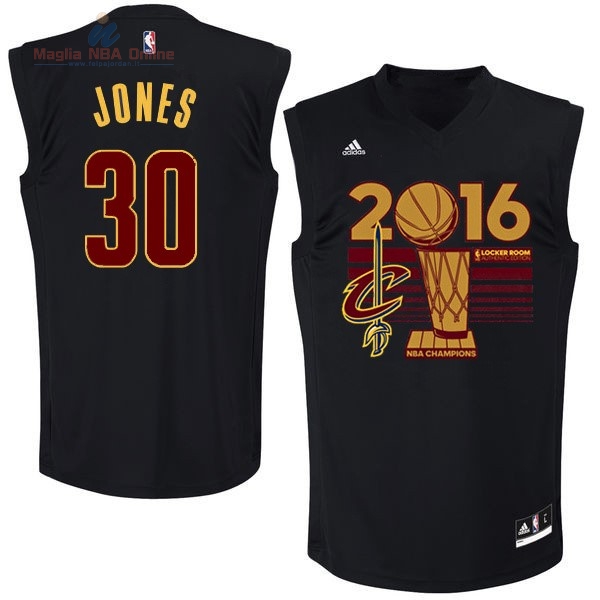 Acquista Maglia NBA Cleveland Cavaliers 2016 Campionato Finali #30 Dahntay Jones Nero