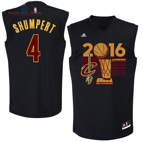 Acquista Maglia NBA Cleveland Cavaliers 2016 Campionato Finali #4 Iman Shumpert Nero