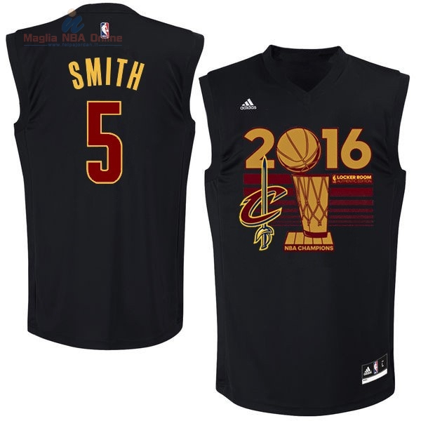 Acquista Maglia NBA Cleveland Cavaliers 2016 Campionato Finali #5 JR.Smith Nero