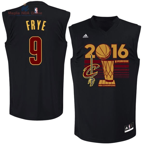 Acquista Maglia NBA Cleveland Cavaliers 2016 Campionato Finali #9 Channing Frye Nero