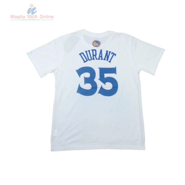 Acquista Maglia NBA Golden State Warriors Manica Corta #35 Durant Bianco