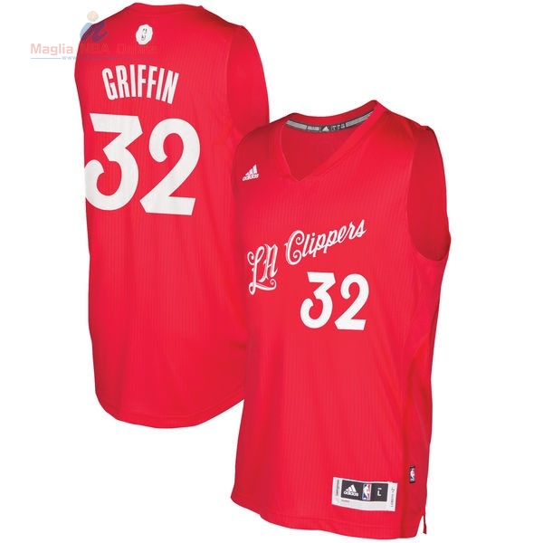 Acquista Maglia NBA Los Angeles Clippers 2016 Natale #32 Blake Griffin Rosso