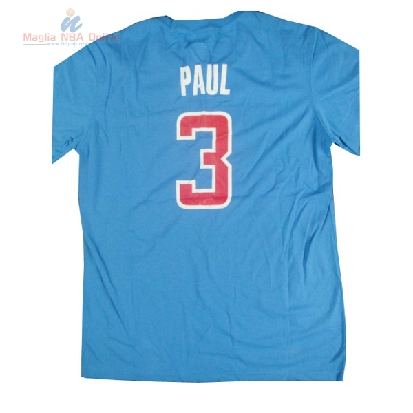 Acquista Maglia NBA Los Angeles Clippers Manica Corta #3 Paul Blu