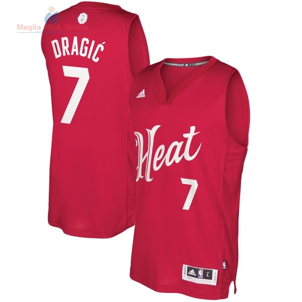 Acquista Maglia NBA Miami Heat 2016 Natale #7 Goran Dragic Rosso