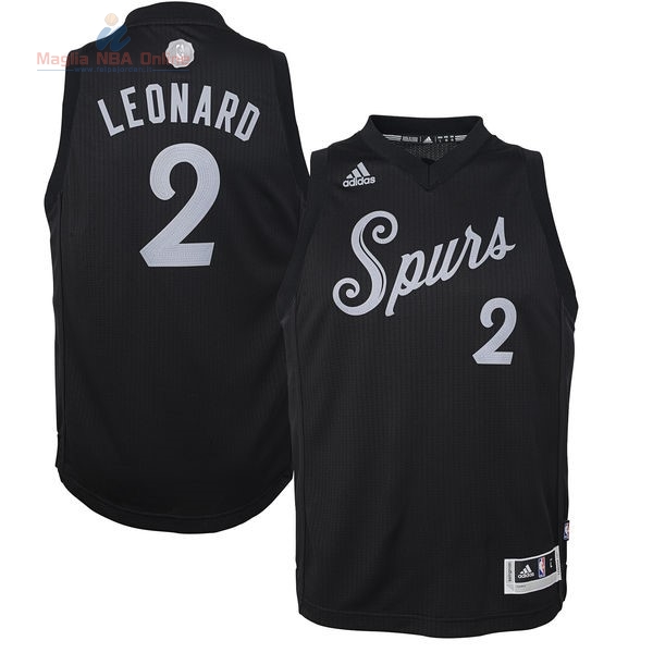 Acquista Maglia NBA San Antonio Spurs 2016 Natale #2 Kawhi Leonard Nero