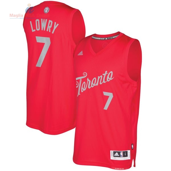 Acquista Maglia NBA Toronto Raptors 2016 Natale #7 Kyle Lowry Rosso