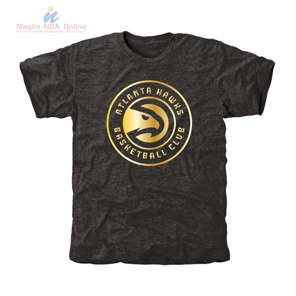 Acquista T-Shirt Atlanta Hawks Nero Oro