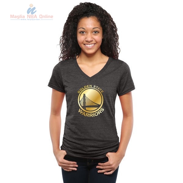 Acquista T-Shirt Donna Golden State Warriors Nero Oro