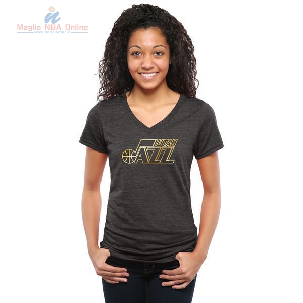 Acquista T-Shirt Donna Utah Jazz Nero Oro
