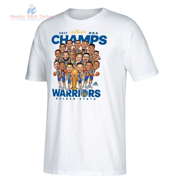 Acquista T-Shirt Golden State Warriors Champions 2017 Bianco