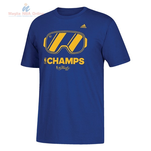 Acquista T-Shirt Golden State Warriors Champions 2017 Blu