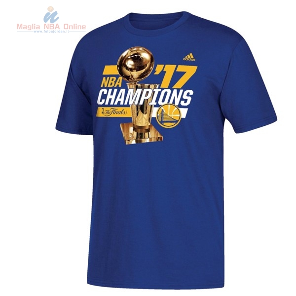 Acquista T-Shirt Golden State Warriors Champions 2017 Curry Blu