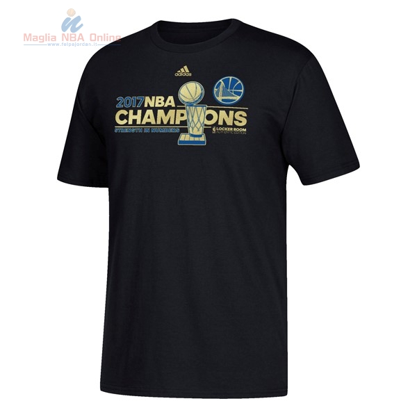 Acquista T-Shirt Golden State Warriors Champions 2017 Nero