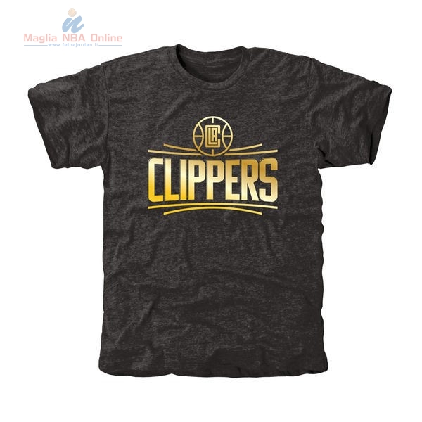 Acquista T-Shirt Los Angeles Clippers Nero Oro