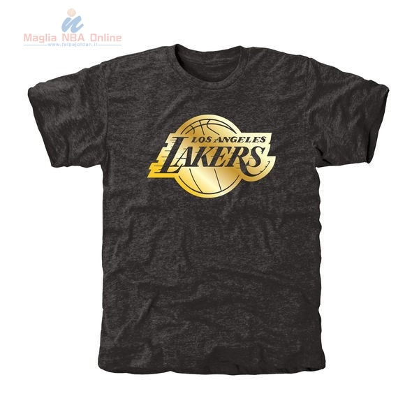 Acquista T-Shirt Los Angeles Lakers Nero Oro