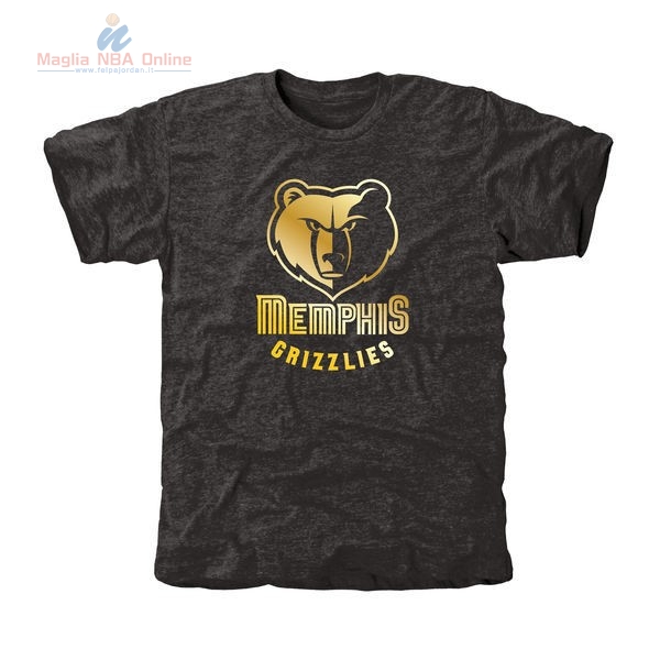 Acquista T-Shirt Memphis Grizzlies Nero Oro