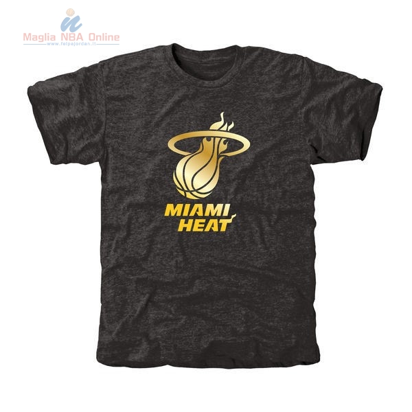 Acquista T-Shirt Miami Heat Nero Oro