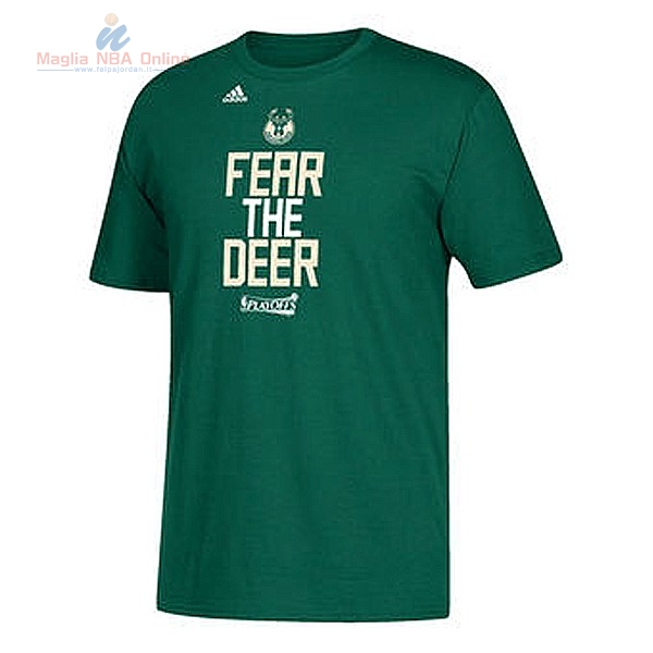 Acquista T-Shirt Milwaukee Bucks NBA Playoffs Participant Slogan 2017