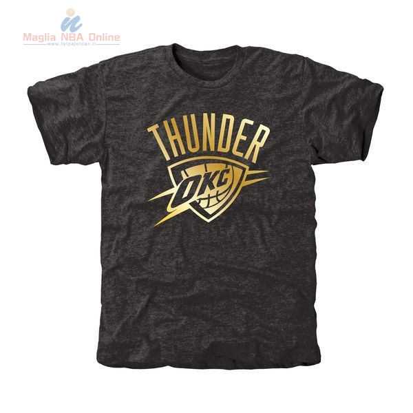Acquista T-Shirt Oklahoma City Thunder Nero Oro
