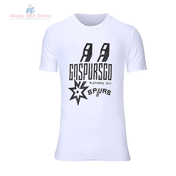 Acquista T-Shirt San Antonio Spurs NBA Playoffs Live Fans 2017