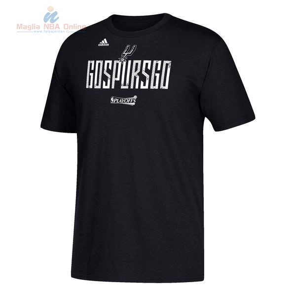 Acquista T-Shirt San Antonio Spurs NBA Playoffs Slogan 2017