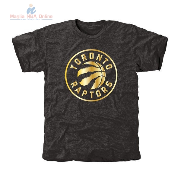 Acquista T-Shirt Toronto Raptors Nero Oro