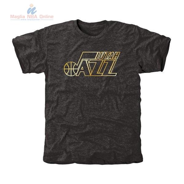 Acquista T-Shirt Utah Jazz Nero Oro